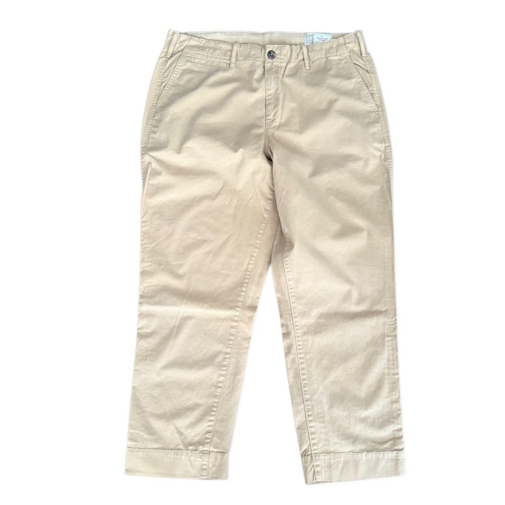 GAP Pants High Rise Straight Khakis Mojave Tan 14 - Picture 2 of 8